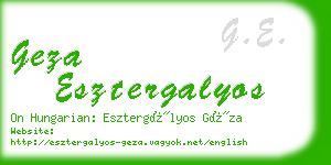 geza esztergalyos business card